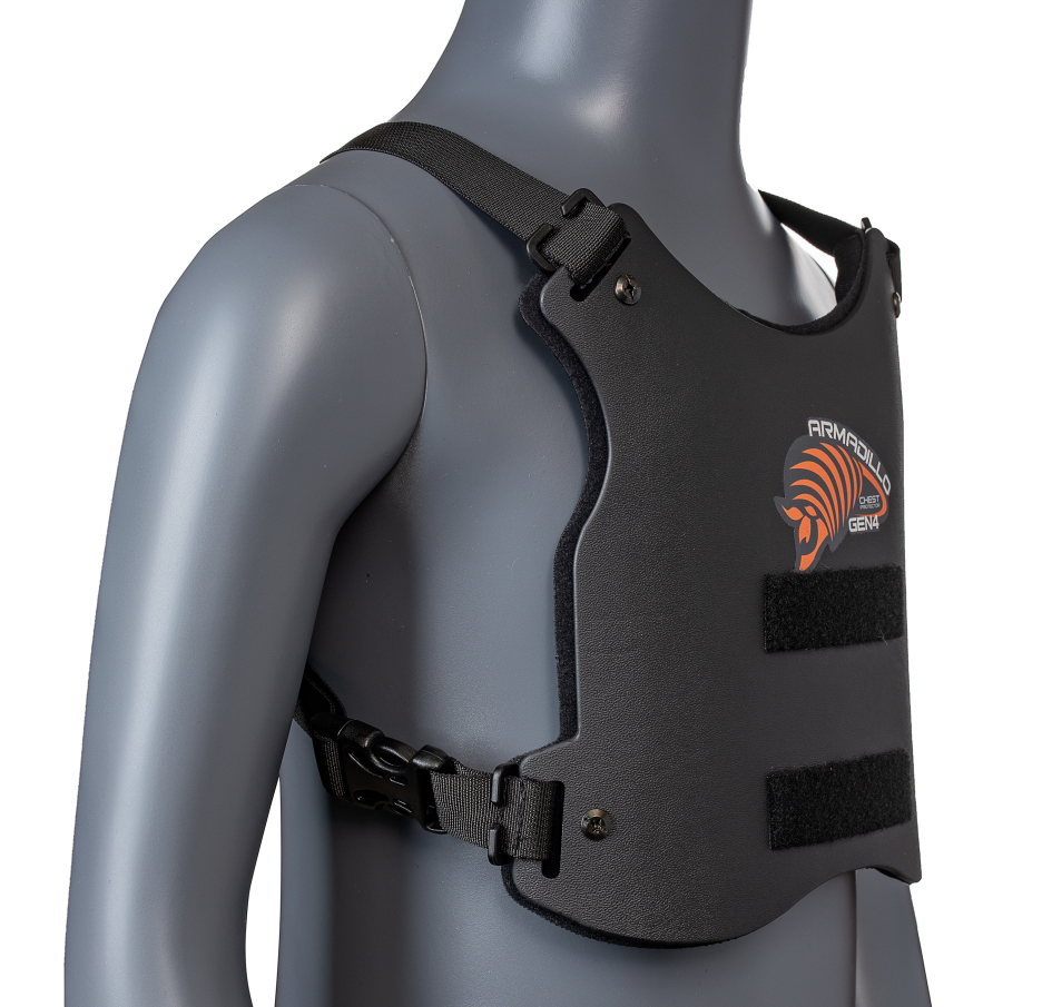 Gen4 Stand Alone Chest Protector Front Side View