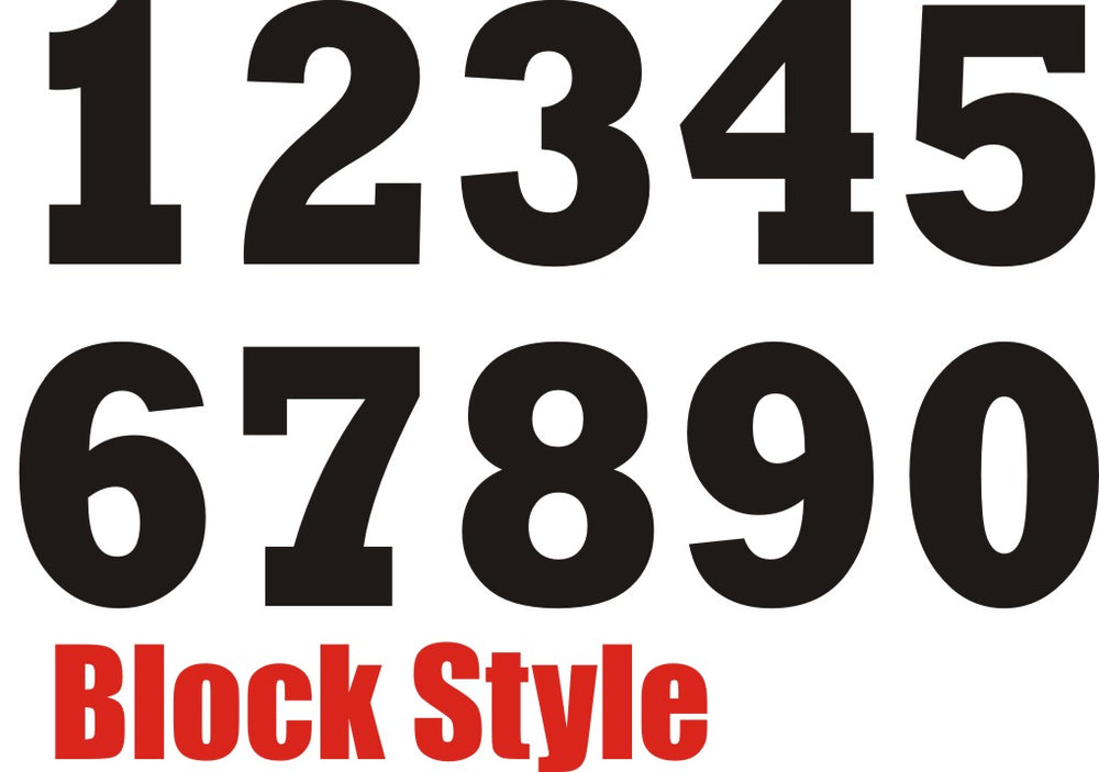 Numbers - Block Style – Team Valhalla Racing